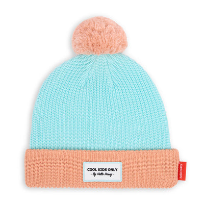 Mütze mit Bommel Color Block Candy für Kinder und Babys – Flachansicht