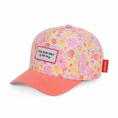 Cap Retro Flowers, gebogener Schirm, umweltfreundlich, Oeko-Tex-zertifiziert, ab 9 Monaten, Cool Kids Only !