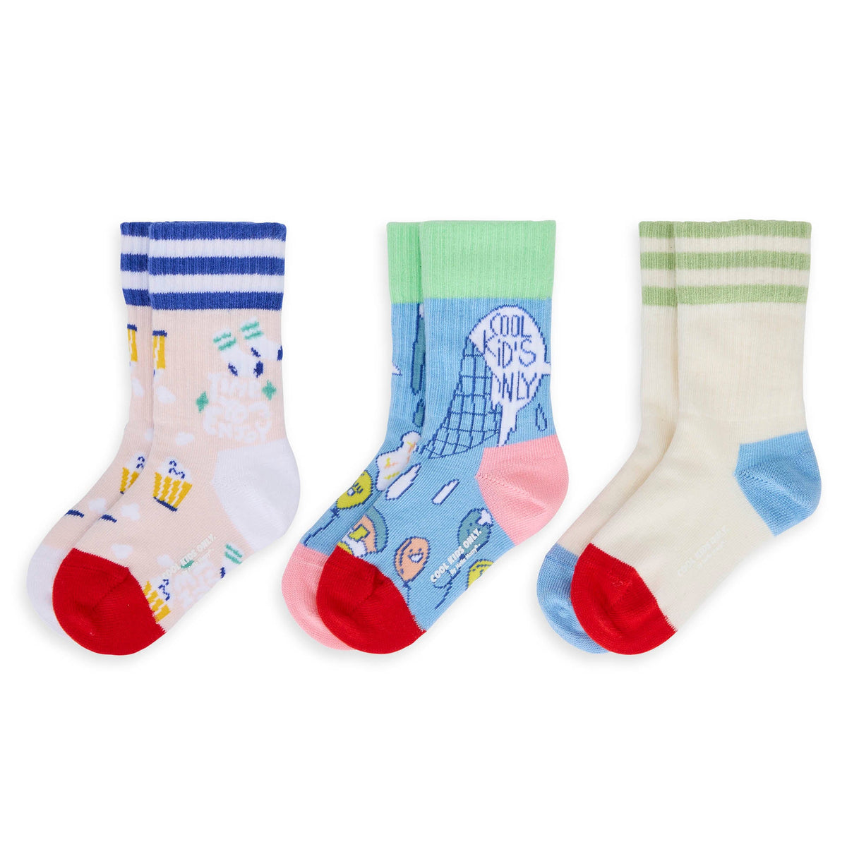 Pack Socken Kinder, Bio-Baumwolle, buntes Accessoire, Kindergeschenk, ab 1 Jahr, Cool Kids Only !