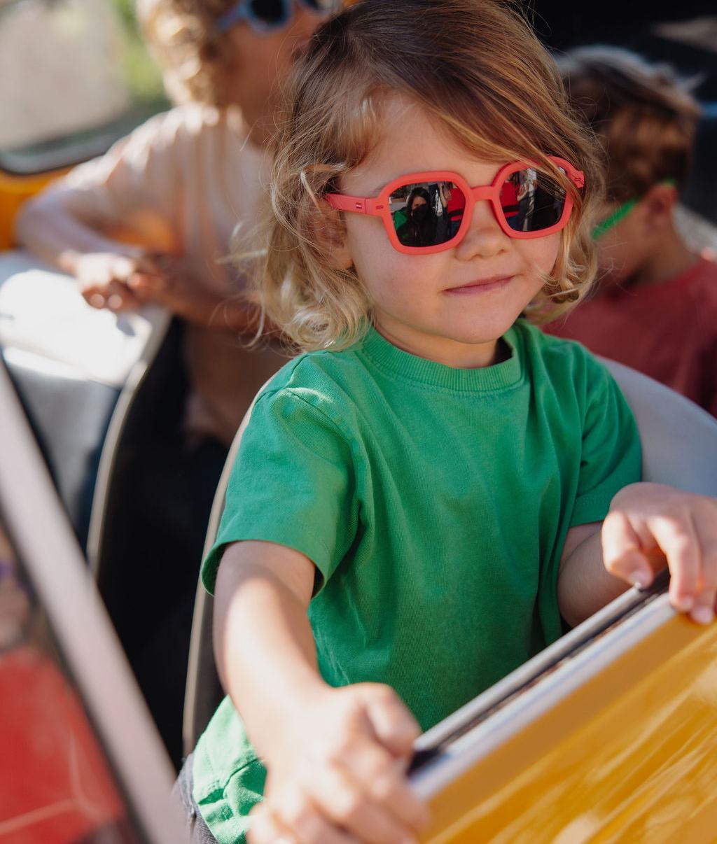 Sonnenbrillen für Kinder Rot Quadratische Gestellform Hello Hossy