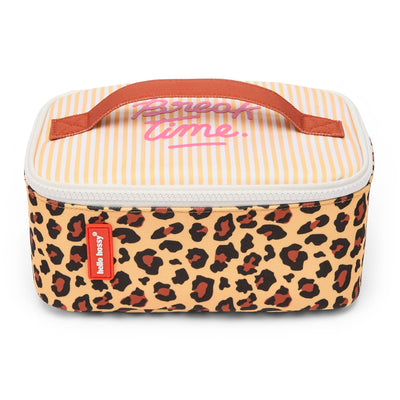 Lunchtasche Kind Cremeweiß Braun Leopard Motiv Hello Hossy