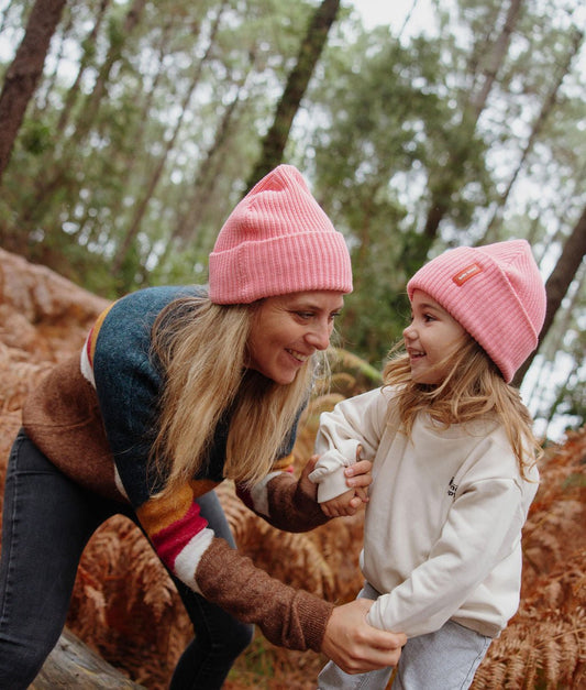 Pink Familienpack (set mit 3 mützen)