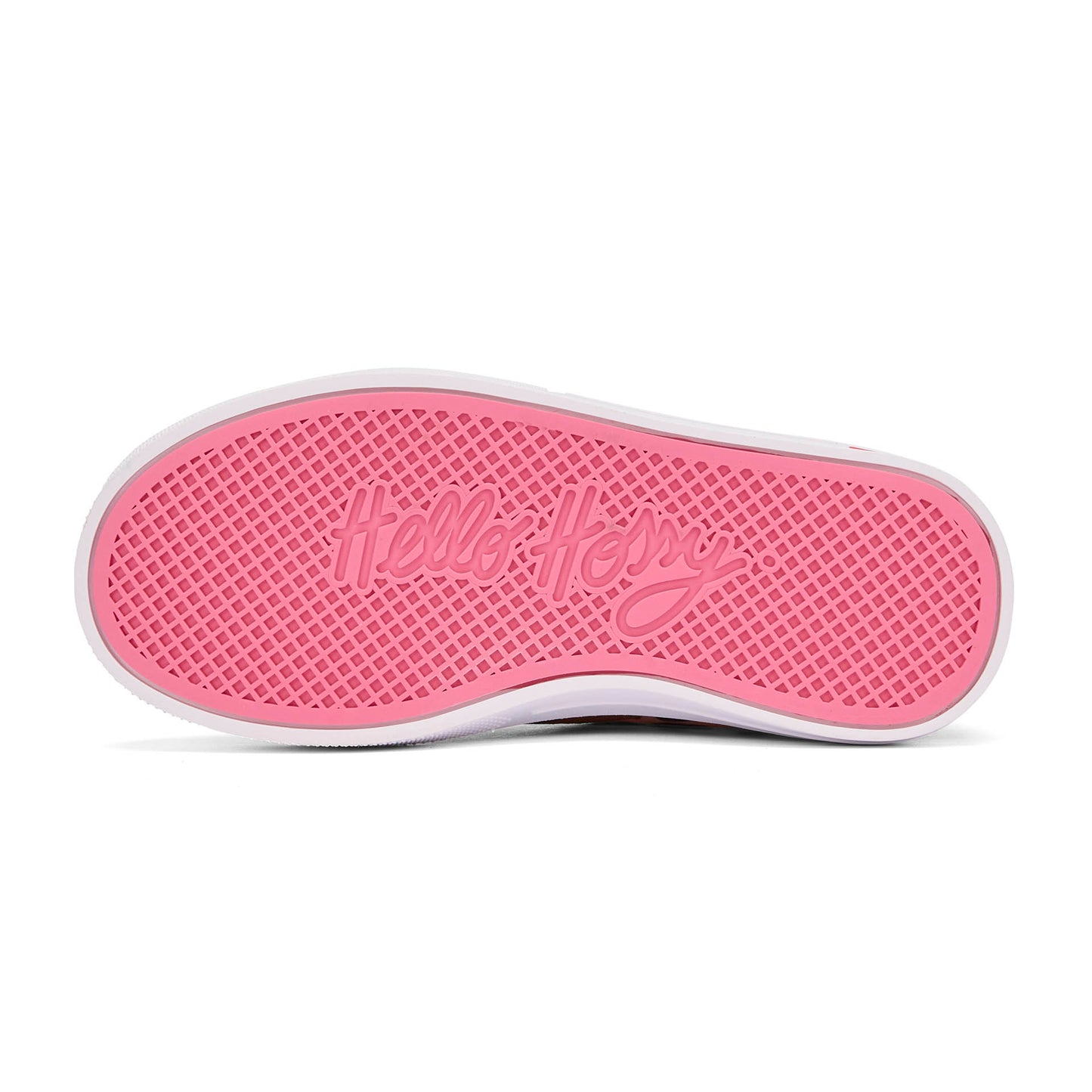 Semelle sneakers enfant rose détail Hello Hossy
