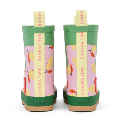 Bottes de Pluie en caoutchouc Lemony pour enfant – détail languette arrière
