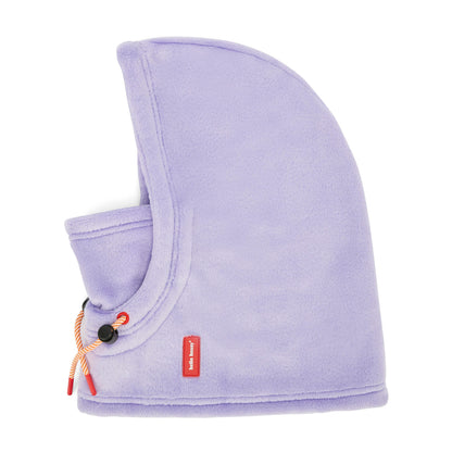 Cagoule en polaire lilas Warmy Mauve pour enfant et bébé - vue de profil, à plat