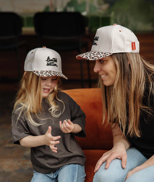 Casquette Mamans-Enfants Léopard #5, visière courbée, matchy-matchy, éco-responsable, dès 9 mois, Cool Kids Only !