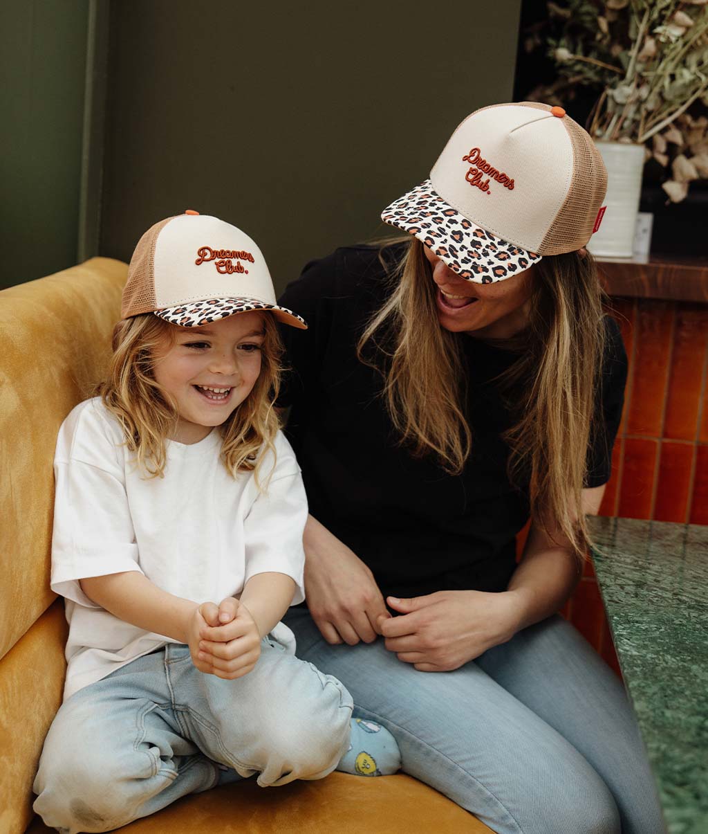 Casquette Mamans-Enfants Léopard #2, style Trucker, matchy-matchy, éco-responsable, dès 9 mois, Cool Kids Only !