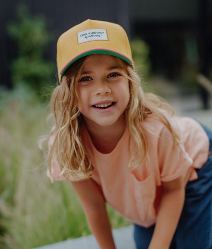 Casquette Enfants Mini Sunset, visière courbée, 100% coton biologique, certifiée Oeko-Tex, dès 9 mois, Cool Kids Only !