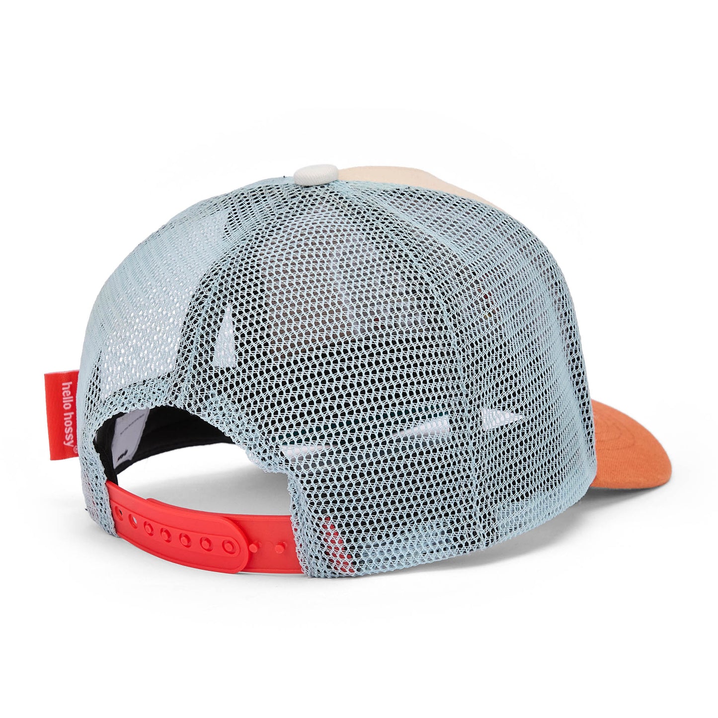 Cap Kind Beige Orange Netz Blau Gebogener Schirm Hello Hossy