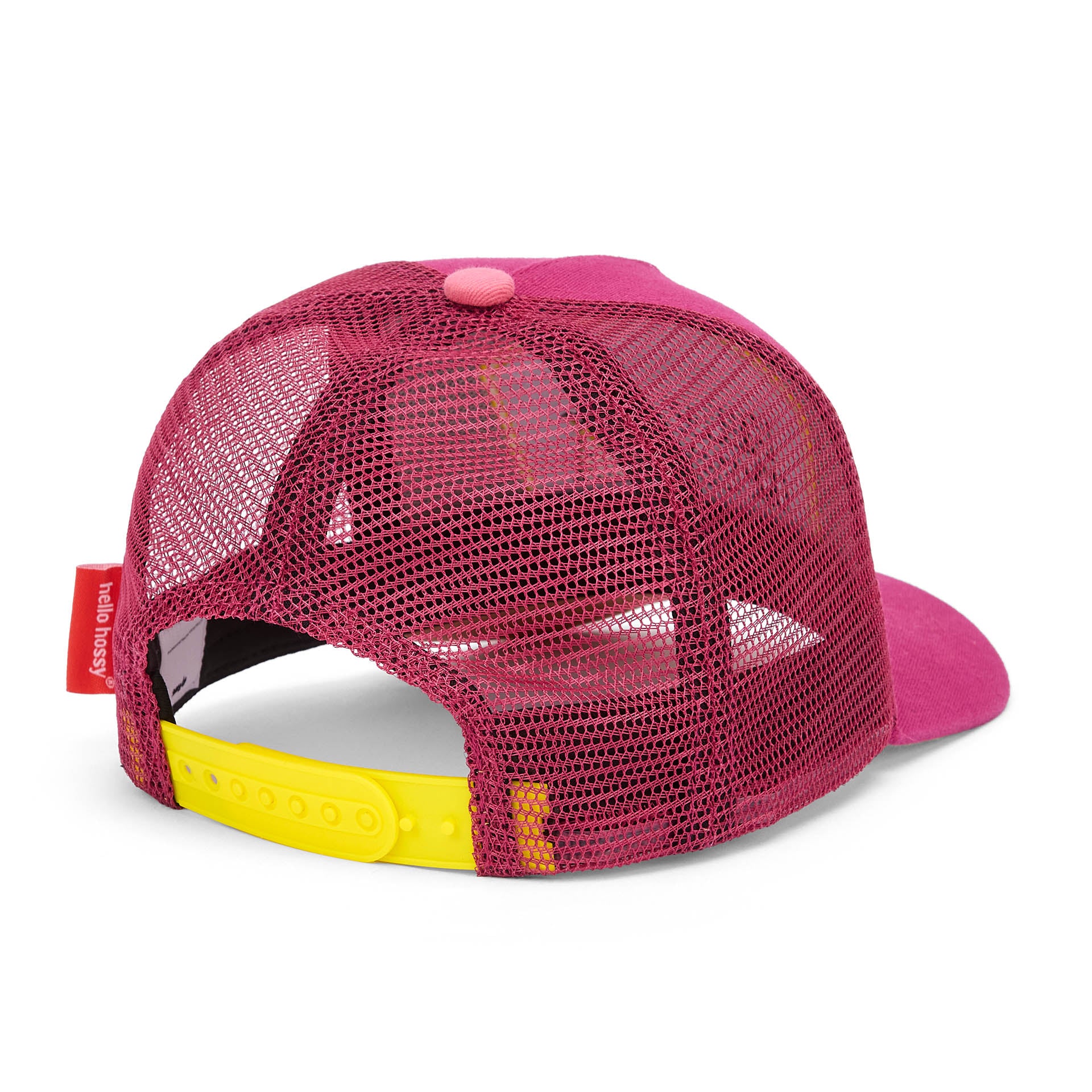 Cap Kind Fuchsia Gebogener Schirm Gelb Netz Hello Hossy