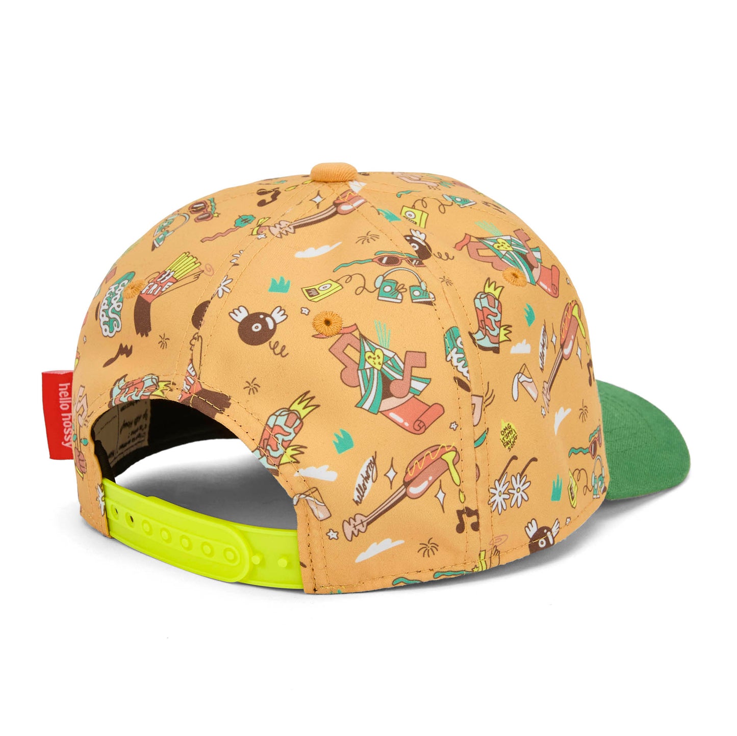 Cap Kind Camel Musik-Aufdruck Grüner Schirm verstellbar Hello Hossy