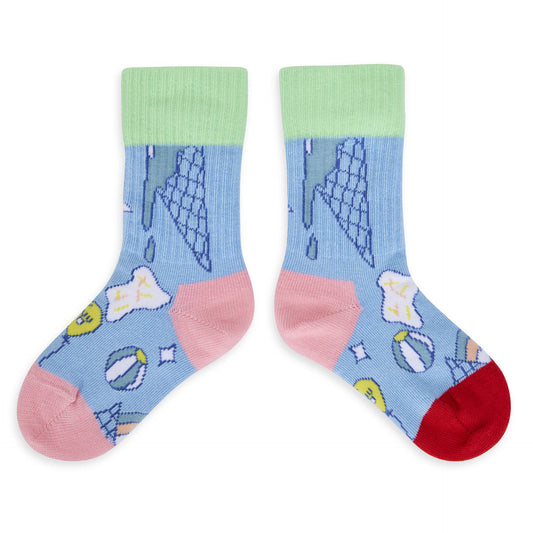 Chaussettes Enfants Blue Cream, coton biologique, accessoire coloré, cadeau enfant, dès 1 an, Cool Kids Only !