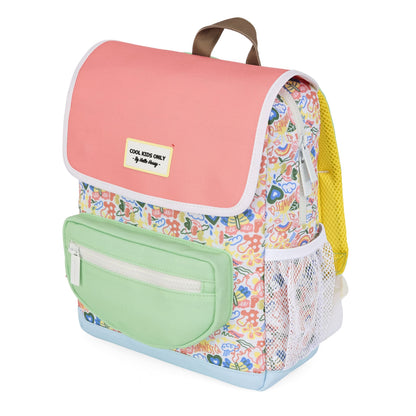 Kinder-Rucksack bunt Kunst-Muster grüne Tasche Hello Hossy