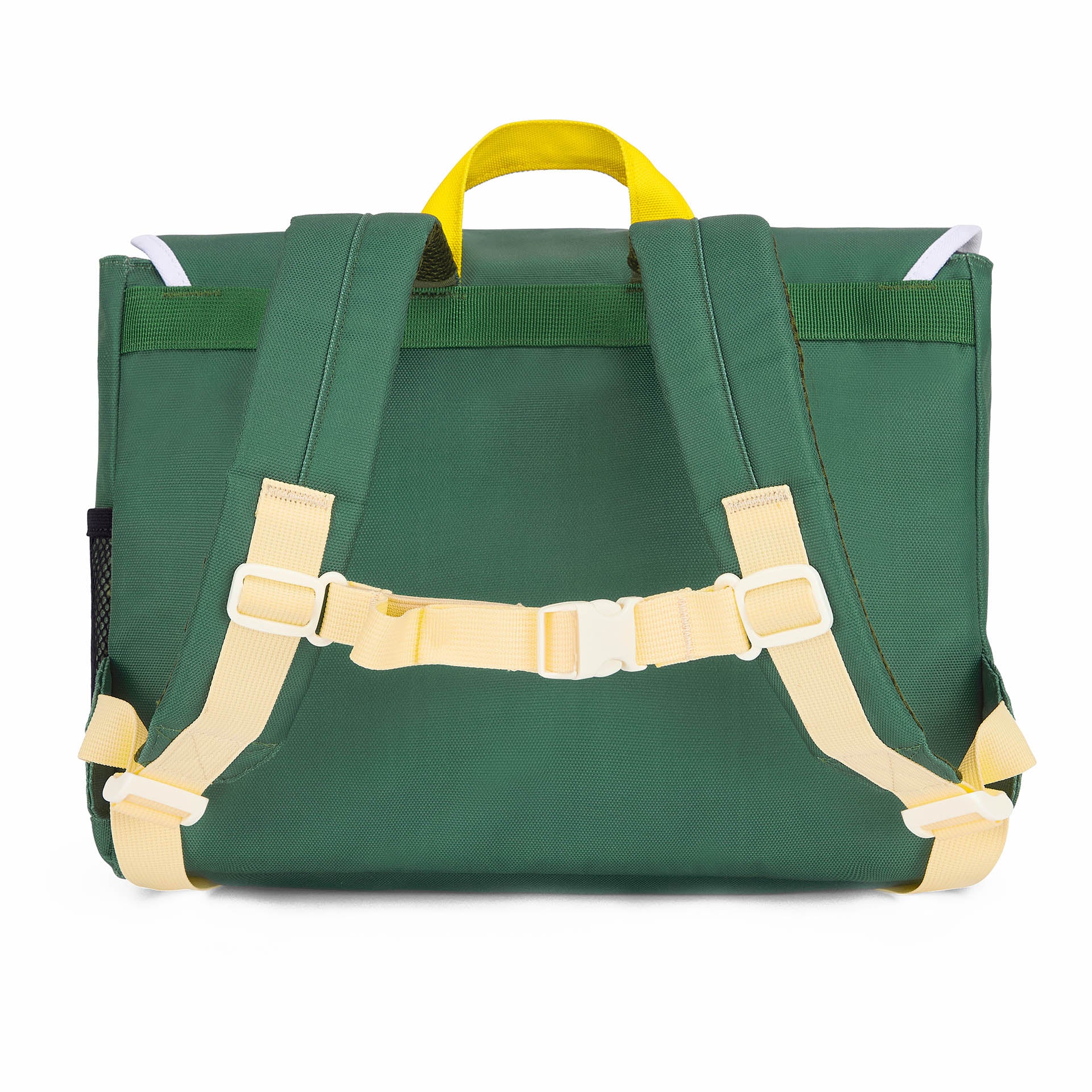 Rucksack Kind grün verstellbare Träger Griff gelb Hello Hossy