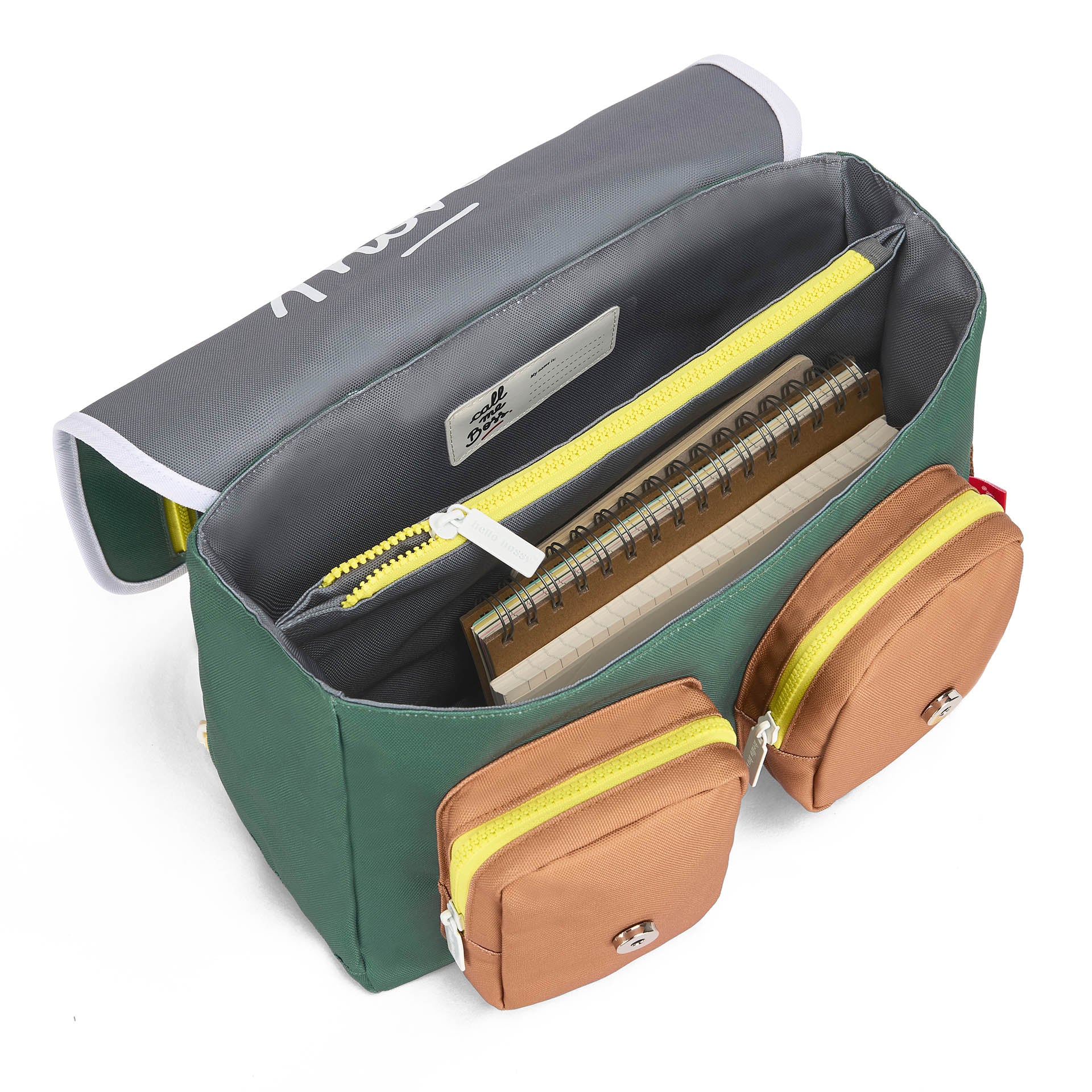 Schultasche Kind grün Taschen braun gelb Hello Hossy