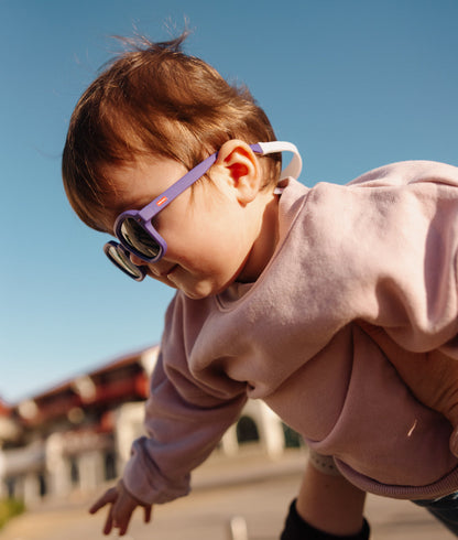 Sonnenbrillen für Kinder Violett Quadratische Gestellform dickes Brillengestell Hello Hossy