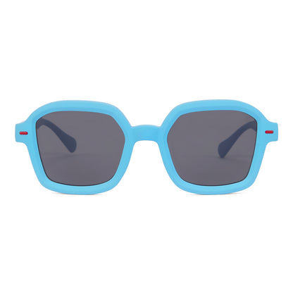 Sonnenbrillen für Kinder Blau Quadratische Gestellform dickes Brillengestell Hello Hossy