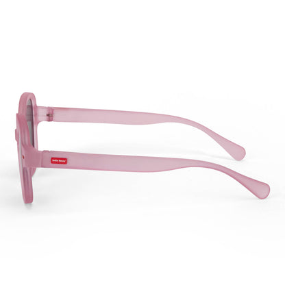 Sonnenbrillen für Kinder Rosa Runde Gestellform transparentes Brillengestell Hello Hossy