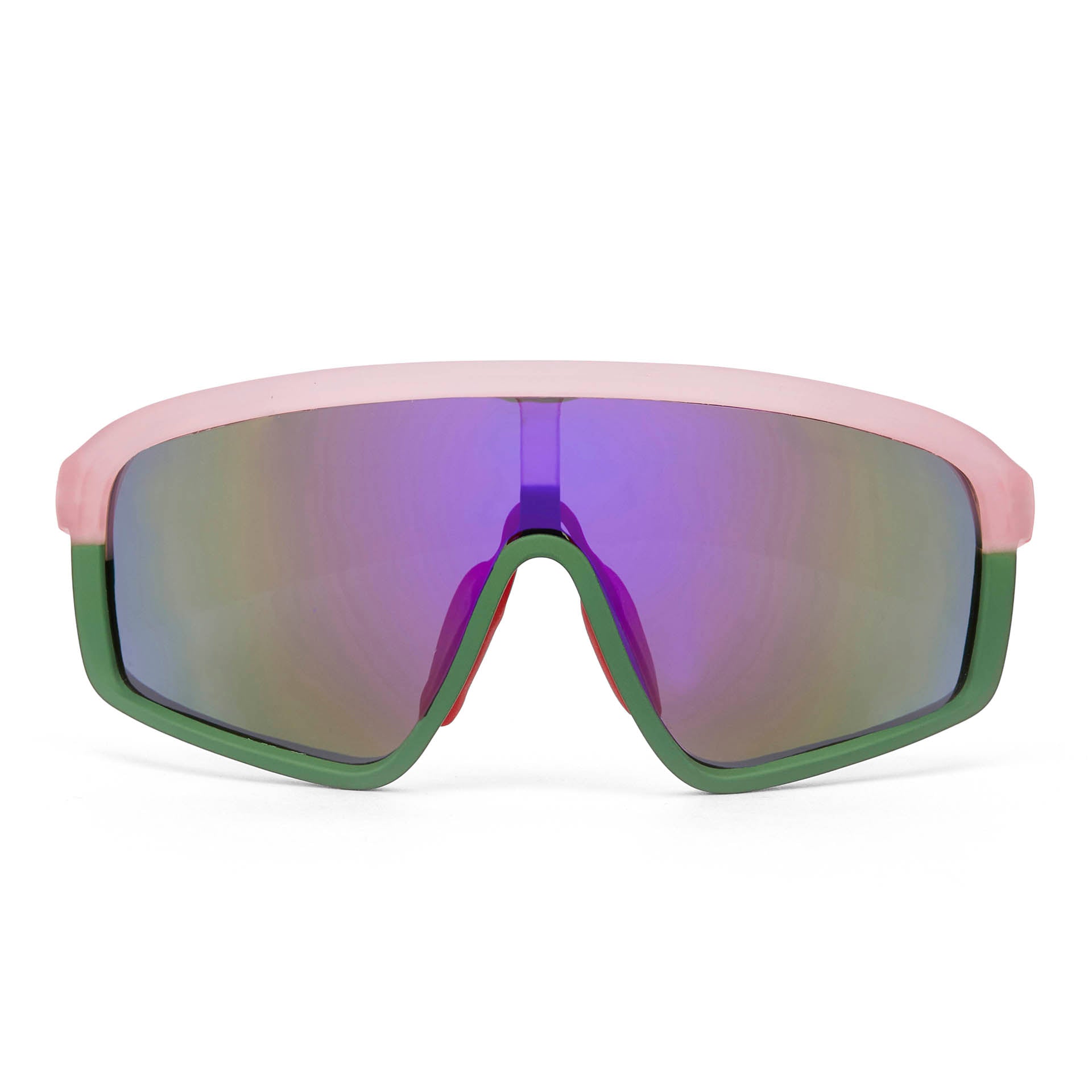 Sonnenbrillen für Kinder Rosa Grün Verspiegelte Brillenglass Maskenform Hello Hossy