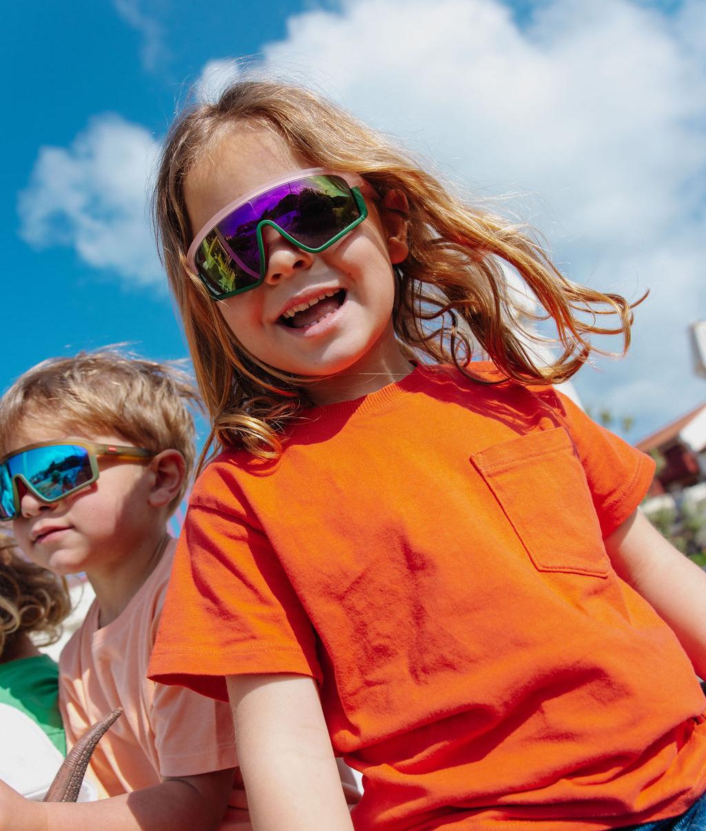 Sonnenbrillen für Kinder Brillengestell Rosa grüne Brillenglass Hello Hossy