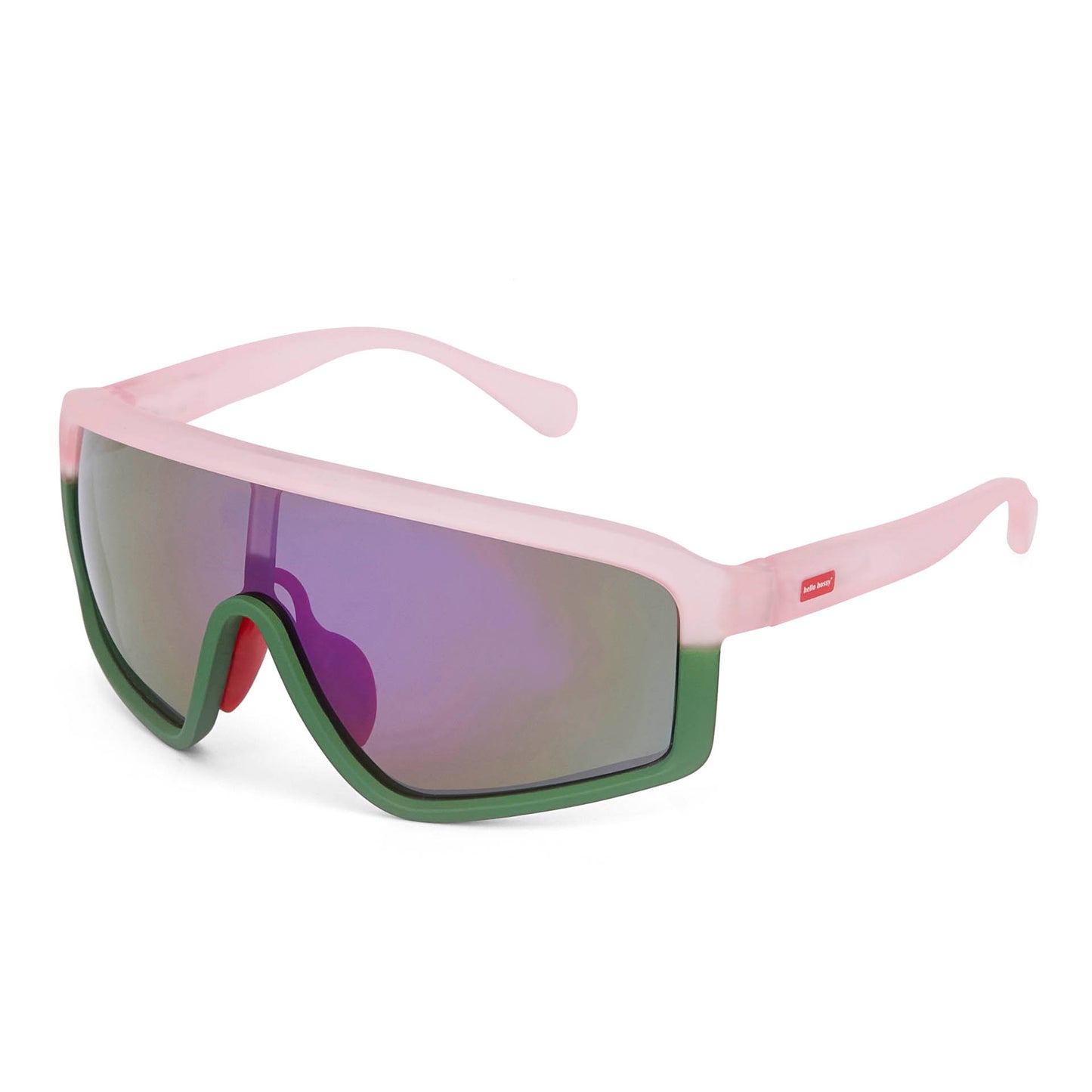 Sonnenbrillen für Kinder Zweifarbig Rosa Grün Verspiegelte Brillenglass Hello Hossy