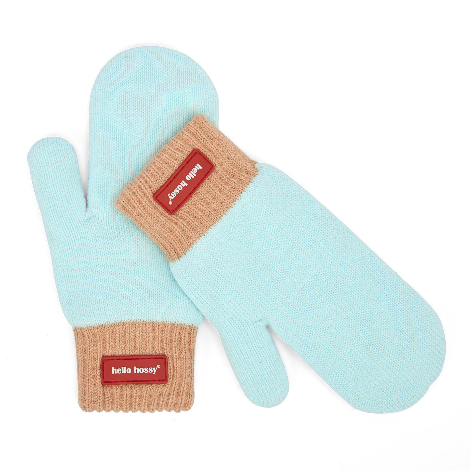 Moufles en maille bicolore Hotty Candy pour enfant et bébé – vue à plat