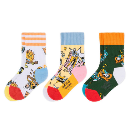 Bunte Kinder-Socken mit Musik-Aufdrucken Kollektion AW26 Hello Hossy