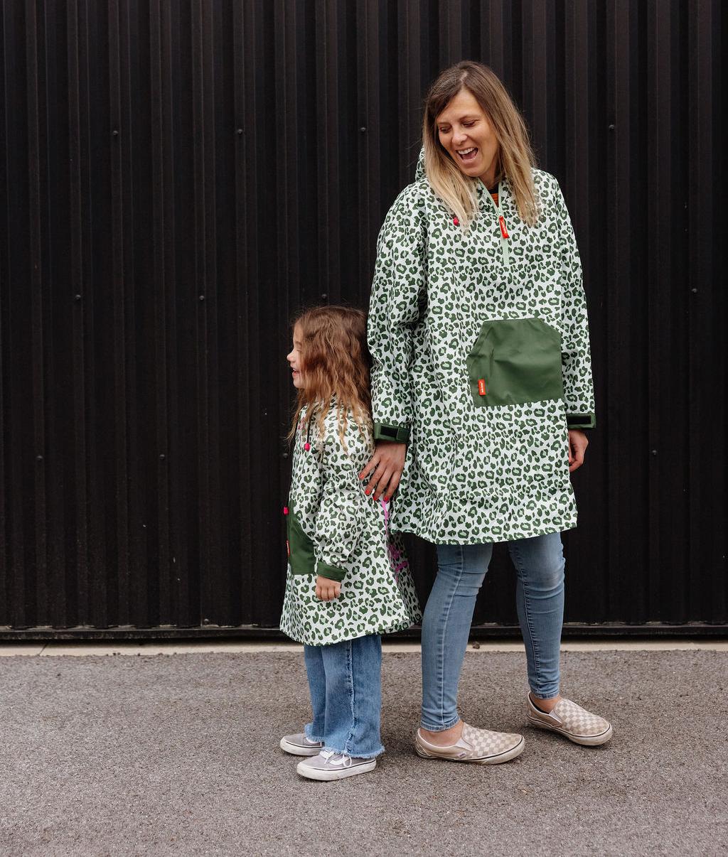 Regenponcho Green Leopard
