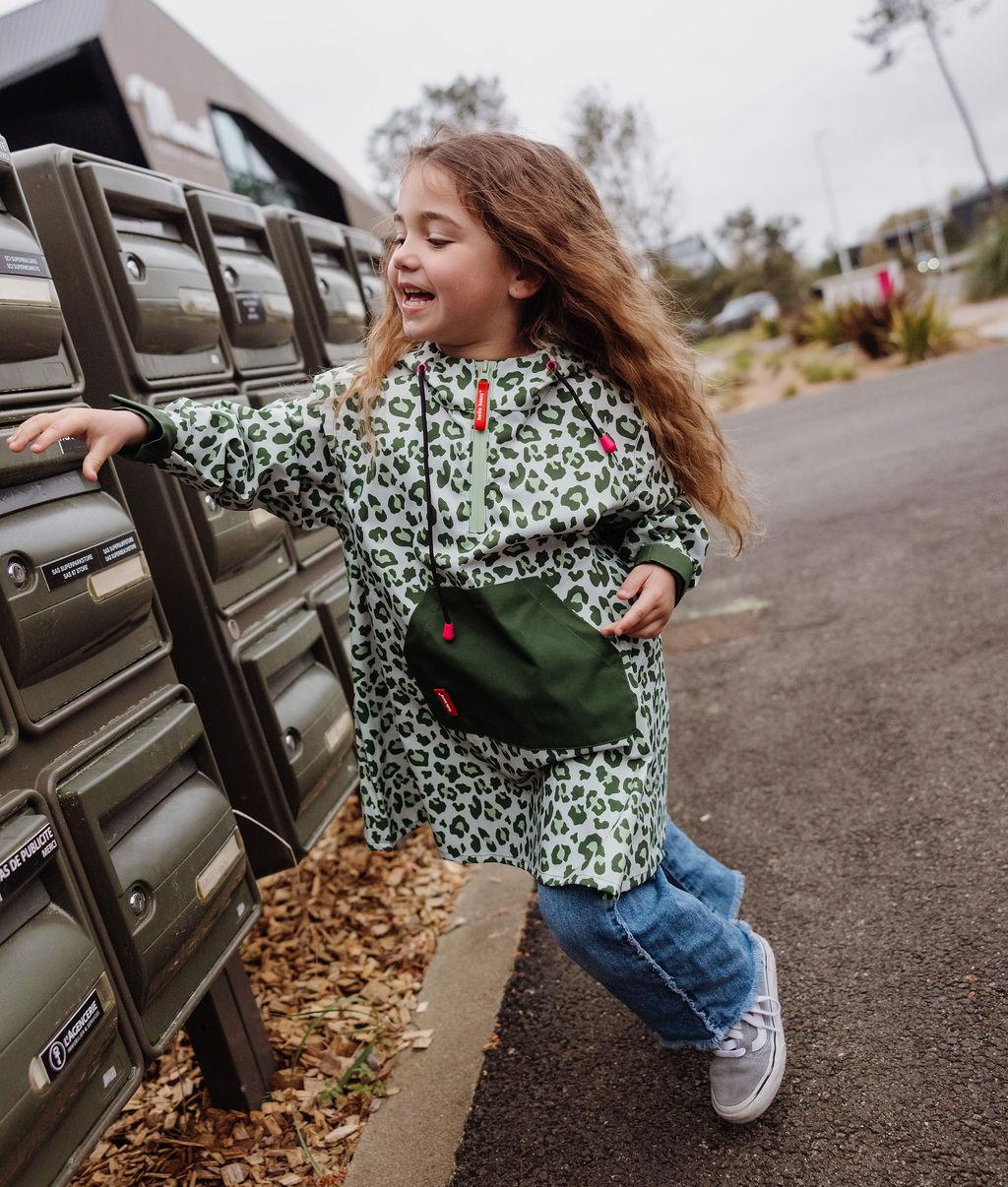 Regenponcho Green Leopard