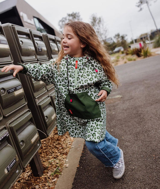 Regenponcho Green Leopard