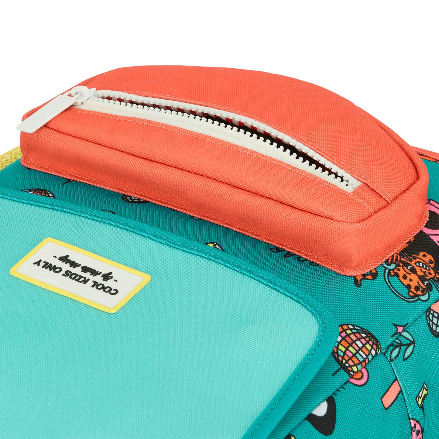 Sac à dos enfant vert corail motif animaux Hello Hossy