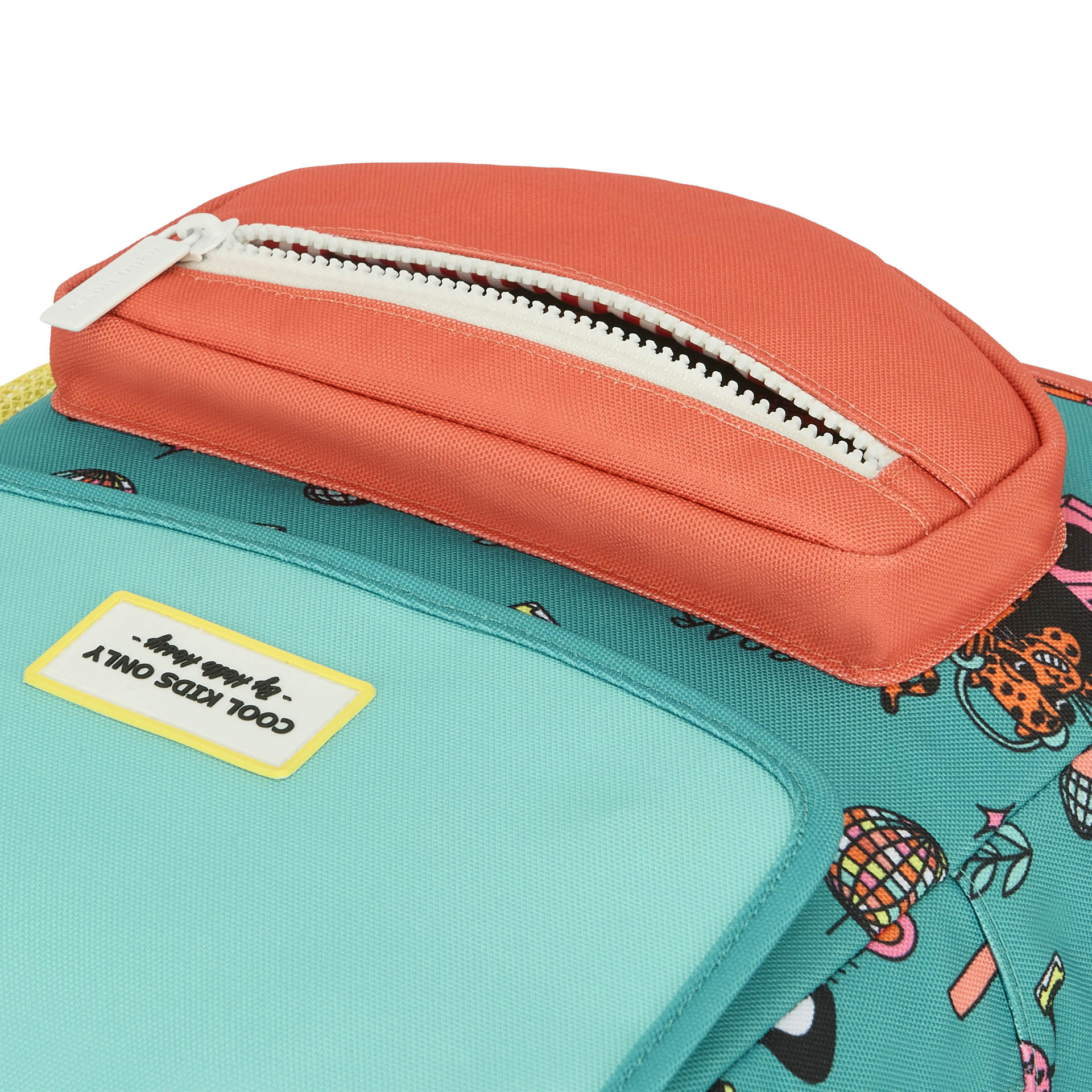 Sac à dos enfant vert corail motif animaux Hello Hossy