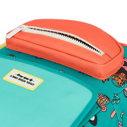 Sac à dos enfant vert corail motif animaux Hello Hossy