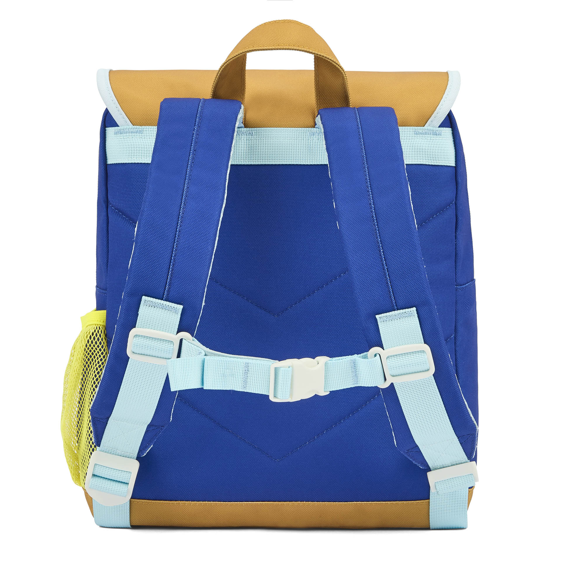 Sac à dos enfant bleu lanières réglables bandes claires Hello Hossy