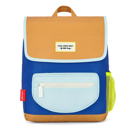 Kinder-Rucksack blau Brillenetui Reißverschluss camel Hülle Hello Hossy