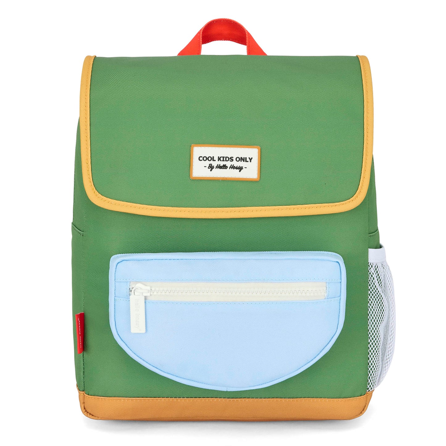 Rucksack Kind Grün blaue Tasche Lederdetail Hello Hossy