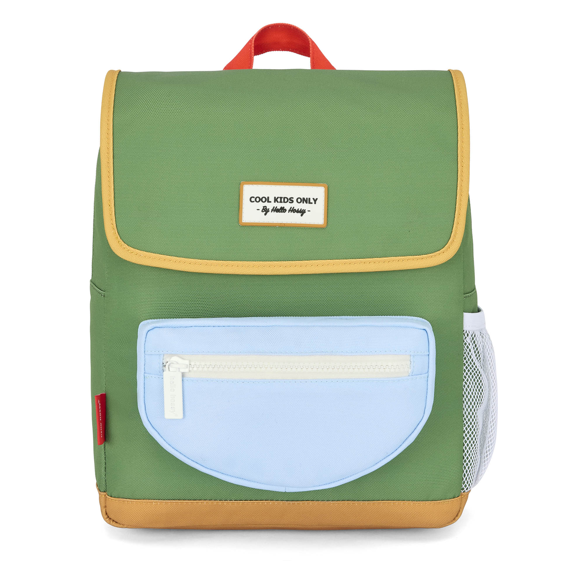 Rucksack Kind Grün blaue Tasche Lederdetail Hello Hossy