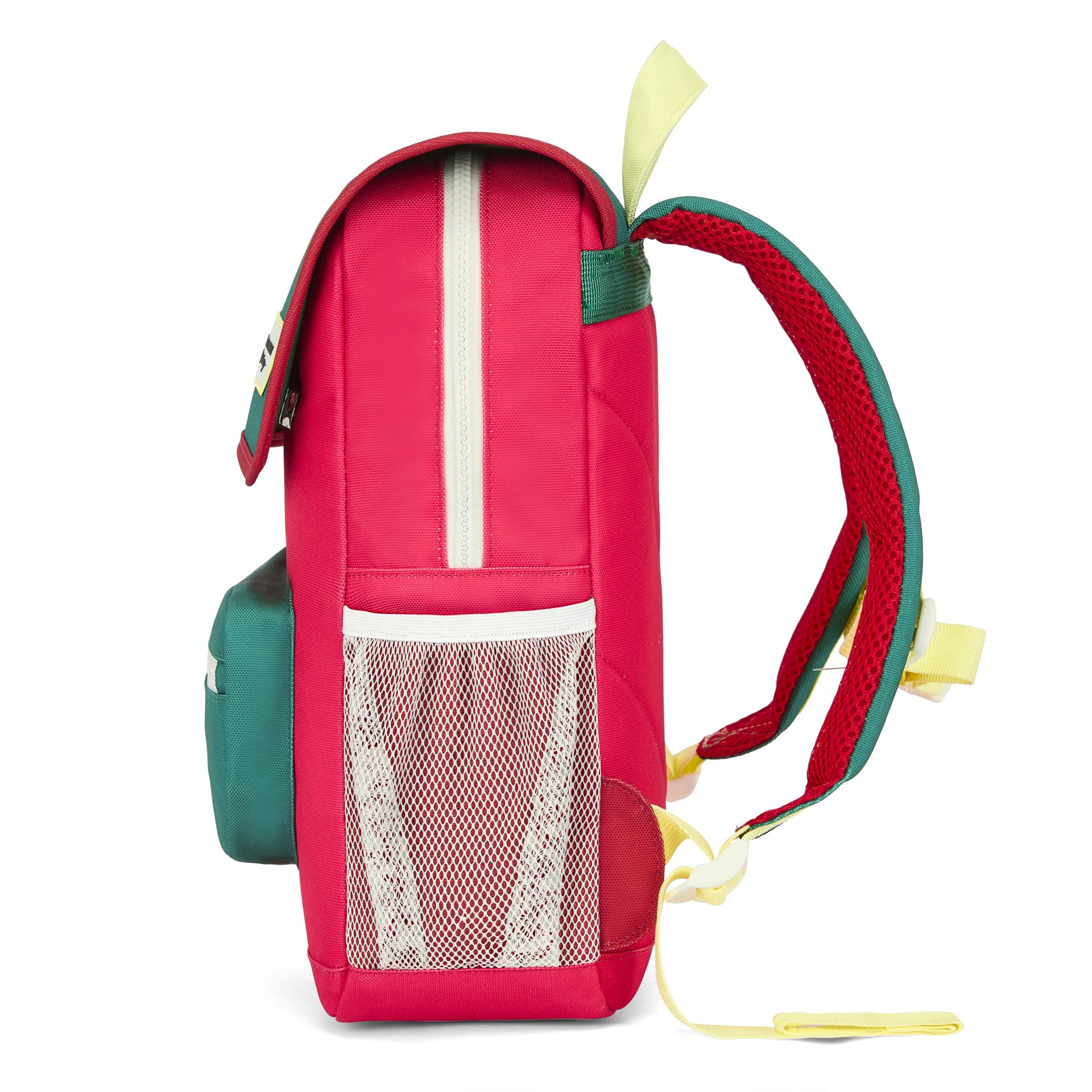 Sac à dos enfant framboise poche filet Hello Hossy