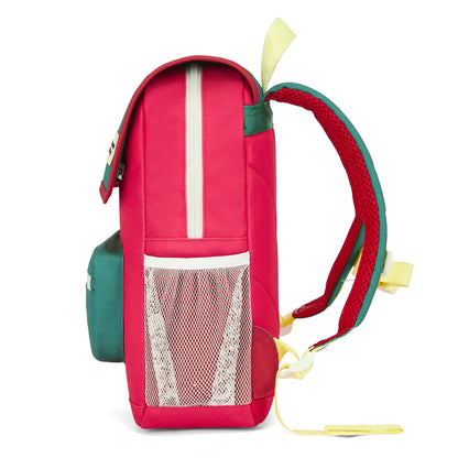 Sac à dos enfant framboise poche filet Hello Hossy