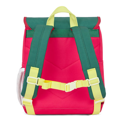 Sac à dos enfant framboise vert jaune sangles réglables Hello Hossy
