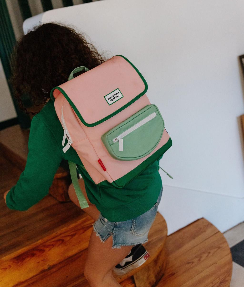 Rucksack Kind Rosa grüne Tasche Hello Hossy