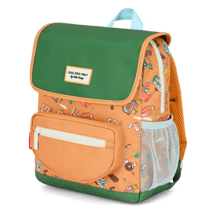 Sac à dos enfant marron motif musique patch Hello Hossy