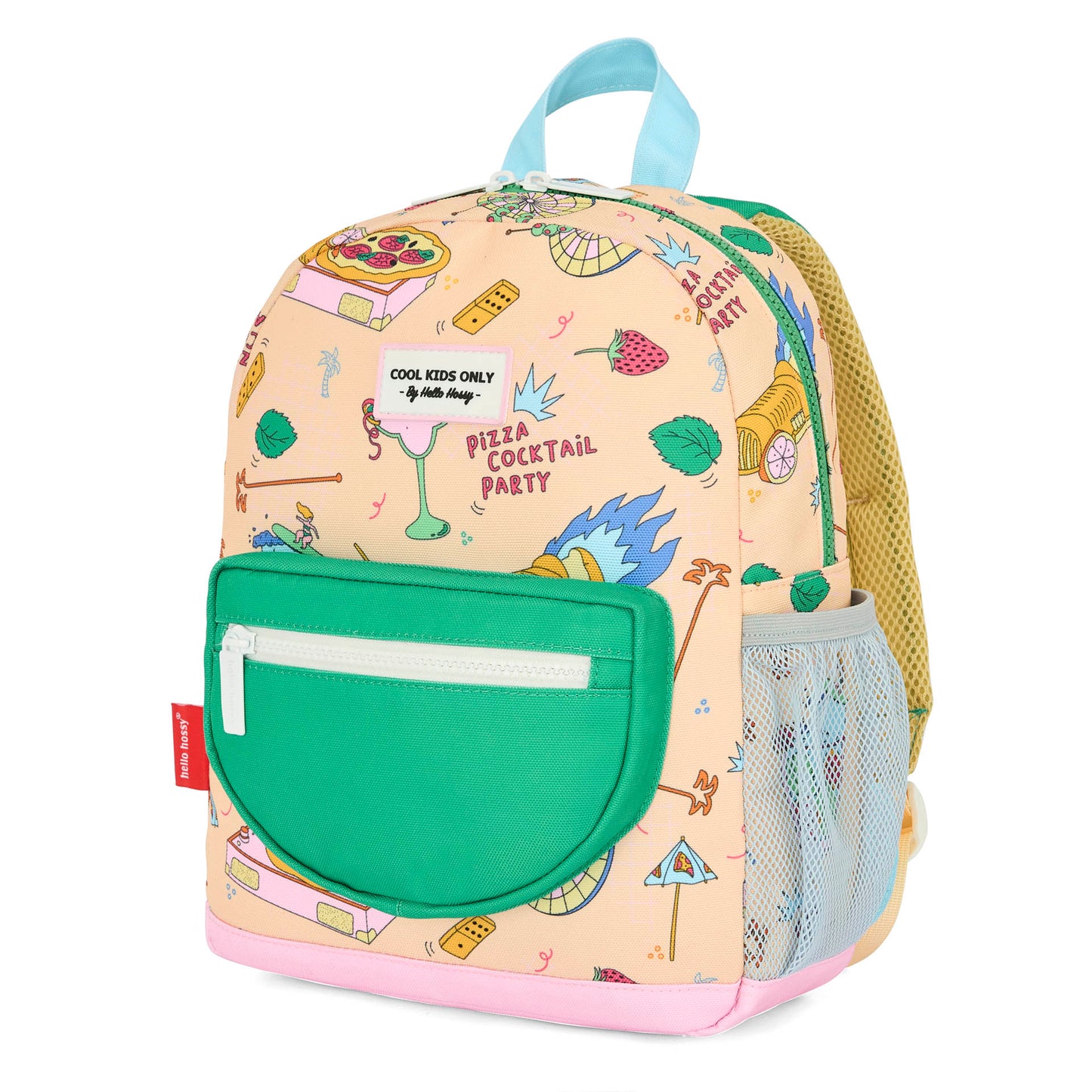 Sac à dos enfant beige vert motif nourriture Hello Hossy