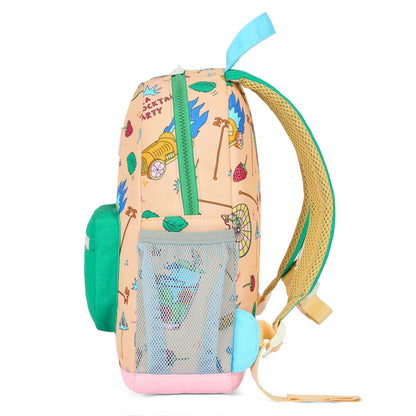 Sac à dos enfant beige vert imprimé food Hello Hossy