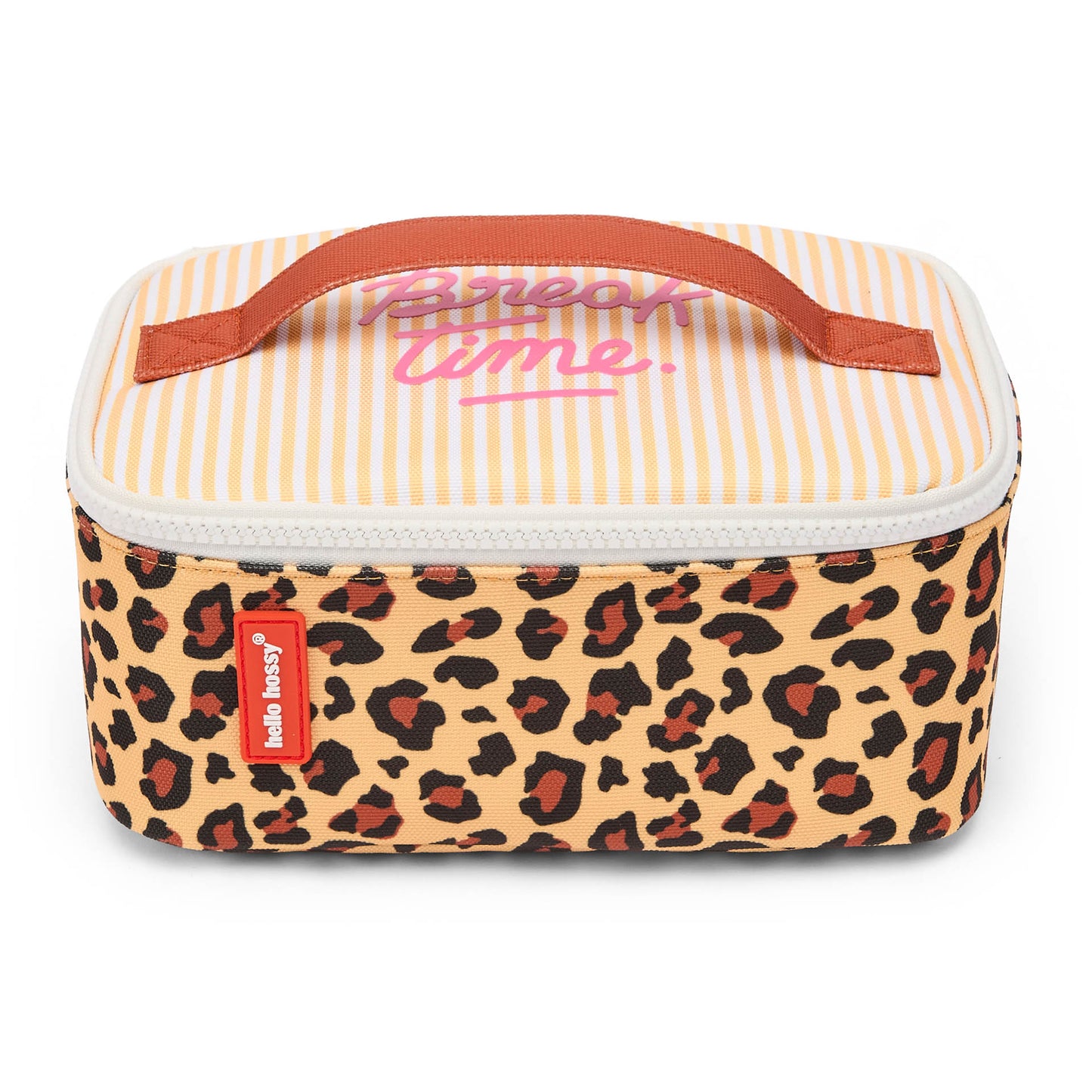 Sac repas enfant crème marron motif léopard Hello Hossy