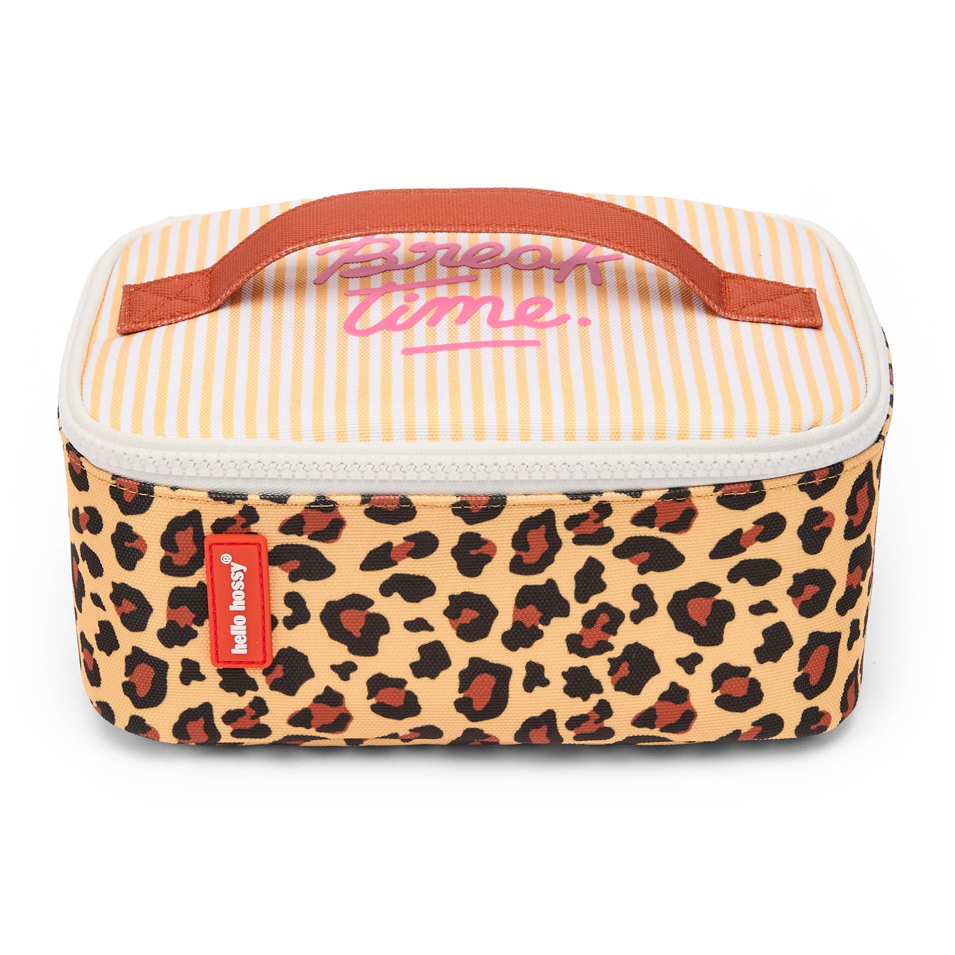 Sac repas enfant crème marron motif léopard Hello Hossy