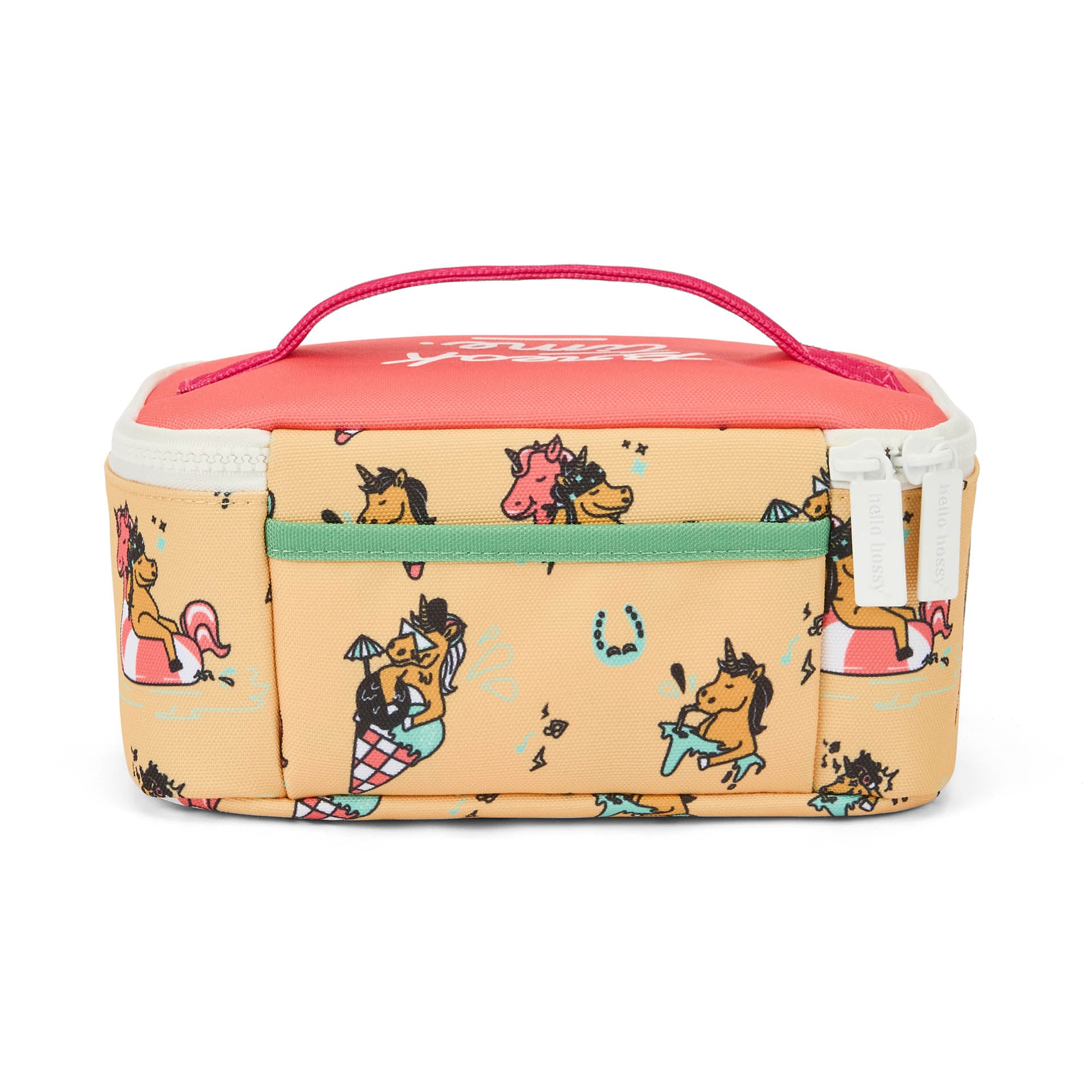 Sac repas enfant jaune motif licorne multicolore Hello Hossy