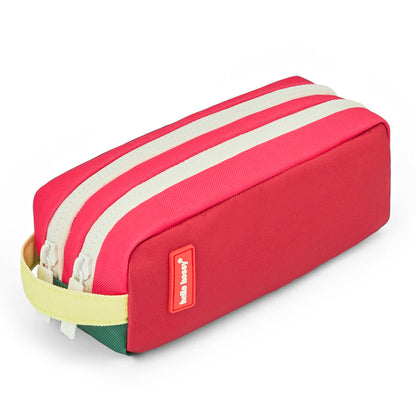 Trousse scolaire enfant framboise double compartiment Hello Hossy