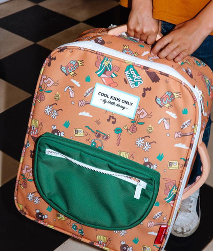 Koffer für Kinder Braun Musik-Motiv Grüne Tasche Hello Hossy