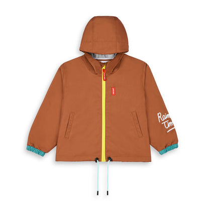 Veste de Pluie imperméable avec capuche Peanut pour enfant – vue à plat, de face